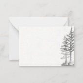 De Correspondance Carte à note plate, Arbres (Devant)