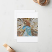 De Correspondance Carte à note plate Art original..angel (Devant/Arrière en situation)