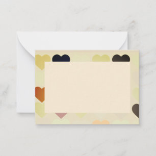 De Correspondance Carte à note plate avec coeur