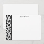 De Correspondance Carte à note plate-forme Zebra Print (Devant / Derrière)