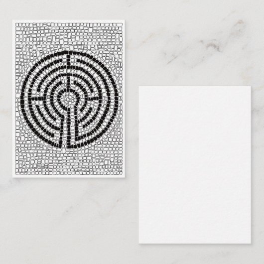 De Correspondance Carte à note plate LABYRINTH VII 3,5x2,5 (Devant / Derrière)