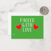 De Correspondance Carte à note plate remplie d'amour (Devant/Arrière en situation)