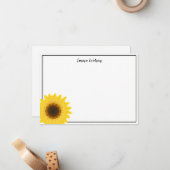 De Correspondance Carte à note plate - tournesol (Devant/Arrière en situation)