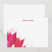 De Correspondance Carte à note plate - Tulipes (Devant / Derrière)
