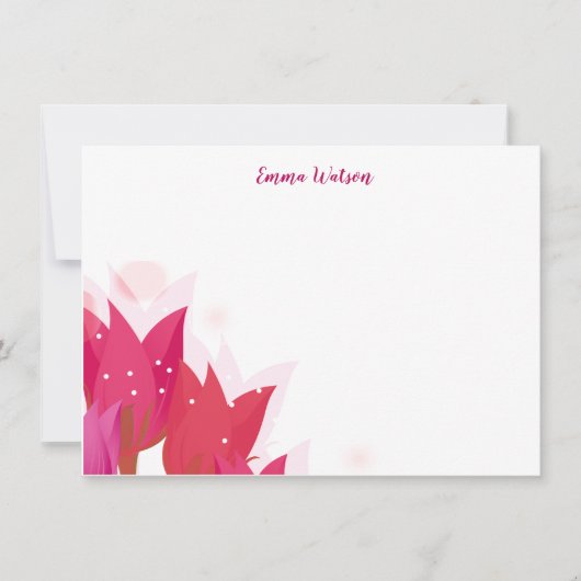 De Correspondance Carte à note plate - Tulipes (Devant)