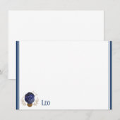 De Correspondance Carte à note plate - Zodiac Leo (Devant / Derrière)