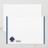 De Correspondance Carte à note plate - Zodiac Virgo (Devant / Derrière)
