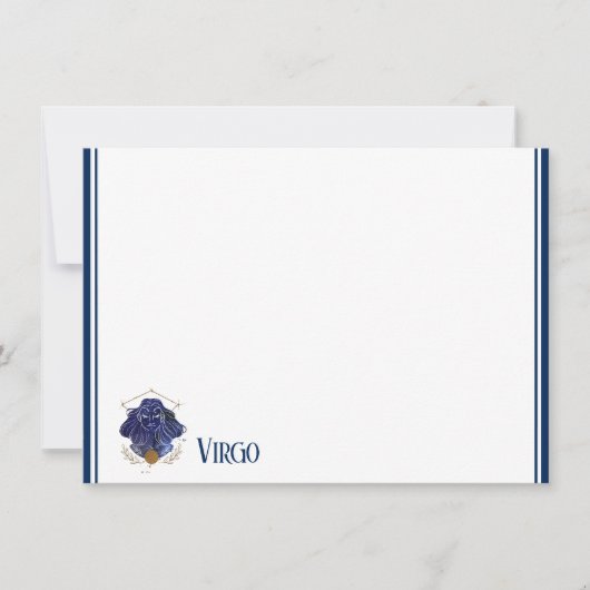 De Correspondance Carte à note plate - Zodiac Virgo (Devant)