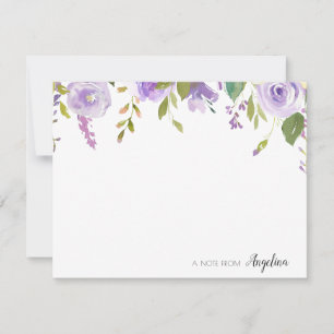De Correspondance carte à notes personnalisée lavande florale