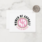 De Correspondance Carte à notes pour femmes d'asphalte (Devant/Arrière en situation)