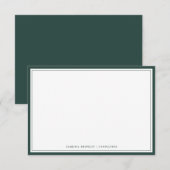 De Correspondance Carte à plat À feuillage persistant minimale (Devant / Derrière)