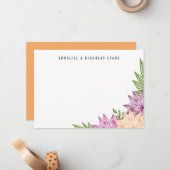 De Correspondance Carte à plat pour la papeterie Tropical Brights (Devant/Arrière en situation)