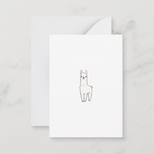 De Correspondance Carte à thème lama mignon (Devant)