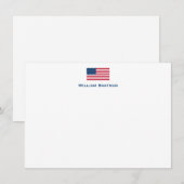 De Correspondance Carte American Flag Flat Note (Devant / Derrière)