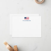 De Correspondance Carte American Flag Flat Note (Devant/Arrière en situation)