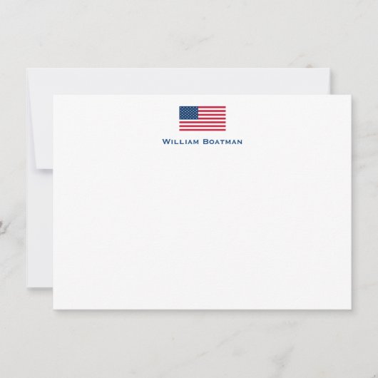 De Correspondance Carte American Flag Flat Note (Devant)