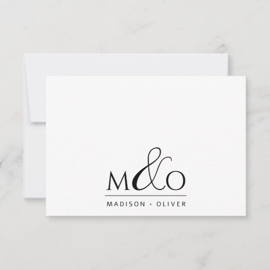 De Correspondance Carte Ampersand Monogram Couple Note (Devant)