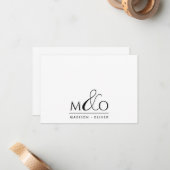 De Correspondance Carte Ampersand Monogram Couple Note (Devant/Arrière en situation)