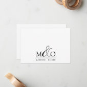 De Correspondance Carte Ampersand Monogram Couple Note (Devant/Arrière en situation)