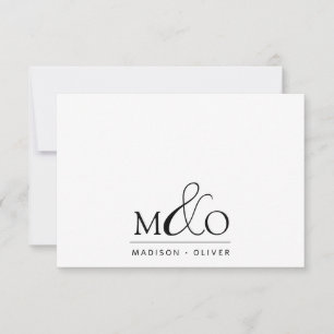 De Correspondance Carte Ampersand Monogram Couple Note