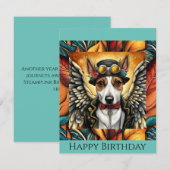 De Correspondance Carte anniversaire steampunk chien carte d'anniver (Devant / Derrière)