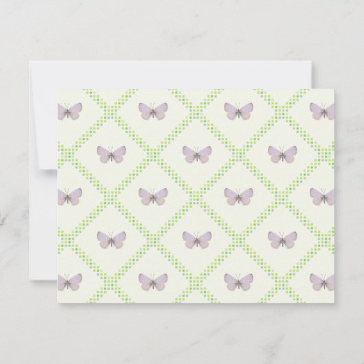 De Correspondance Carte Appalachian Blue Butterfly Flat Note (Dos)