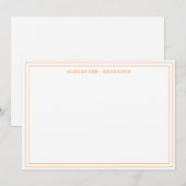 De Correspondance Carte Apricot moderne professionnelle double front (Devant / Derrière)