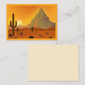 De Correspondance Carte avec desert et cactus. nostalgie (Devant / Derrière)