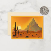 De Correspondance Carte avec desert et cactus. nostalgie (Devant/Arrière en situation)