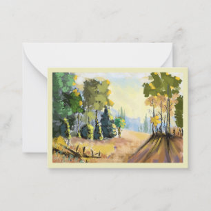 De Correspondance Carte avec paysage fôret et sous bois.