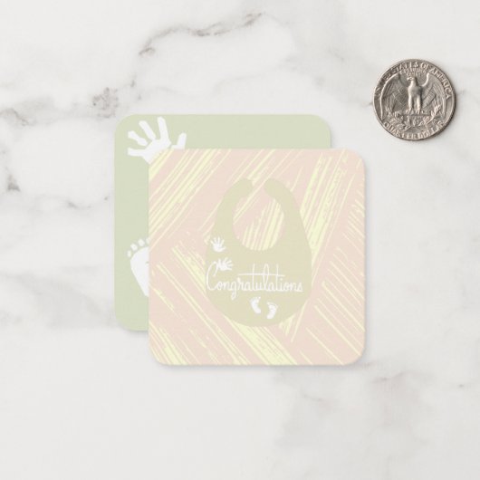 De Correspondance Carte baby shower (Devant/Arrière en situation)