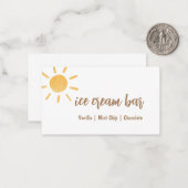 De Correspondance Carte Baby shower Buffet Sunshine (Devant/Arrière en situation)