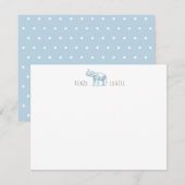 De Correspondance Carte Baby shower éléphant (Devant / Derrière)