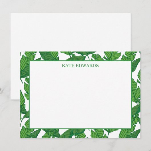 De Correspondance Carte Banana Leaf Flat Note (Devant / Derrière)