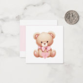 De Correspondance Carte Bear Pink Monogramme (Devant/Arrière en situation)