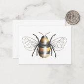 De Correspondance Carte blanche aquarelle Bumble Bee Flat (Devant/Arrière en situation)