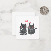 De Correspondance Carte blanche avec des chats (Devant/Arrière en situation)