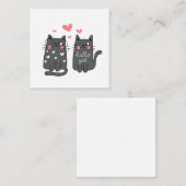 De Correspondance Carte blanche avec des chats (Devant / Derrière)