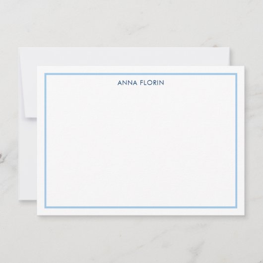 De Correspondance Carte Bleu Bleu Bordure Simple (Devant)