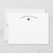 De Correspondance Carte Bleu Coeur & Points Sympa Fille Note (Devant)