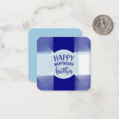 De Correspondance Carte Bleu Plaid Bonne Anniversaire Brother Note C (Devant/Arrière en situation)