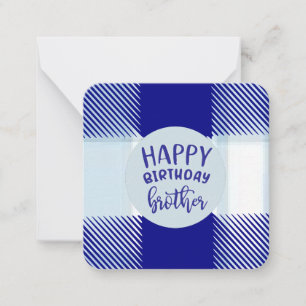 De Correspondance Carte Bleu Plaid Bonne Anniversaire Brother Note C