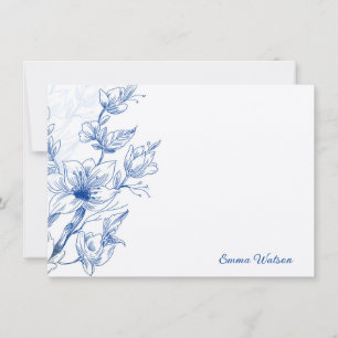 De Correspondance Carte Bleue Personnalisée Magnolia