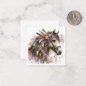 De Correspondance Carte Boho Horloge Aquarelle (Devant/Arrière en situation)