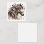 De Correspondance Carte Boho Horloge Aquarelle (Devant / Derrière)