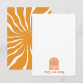 De Correspondance Carte Boho Retro Sunrise Flat Note (Devant / Derrière)