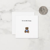 De Correspondance Carte Brown Teddy Bear Mini Thank (Devant/Arrière en situation)
