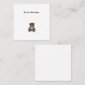 De Correspondance Carte Brown Teddy Bear Mini Thank (Devant / Derrière)