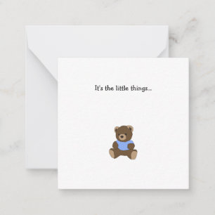 De Correspondance Carte Brown Teddy Bear Mini Thank
