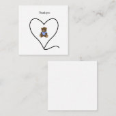 De Correspondance Carte Brown Teddy Bear Mini Thank (Devant / Derrière)